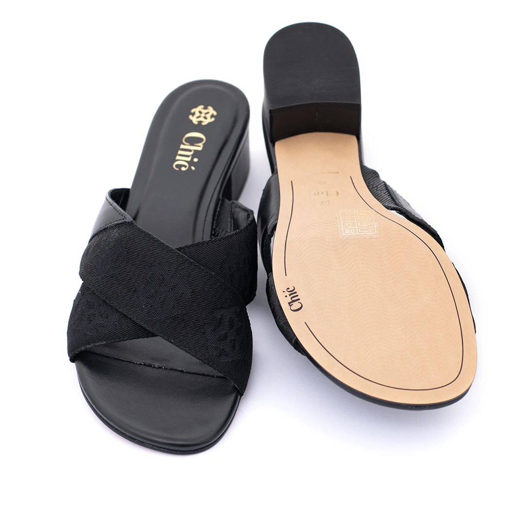 Nappa Leather Block Heel Sandals for Women